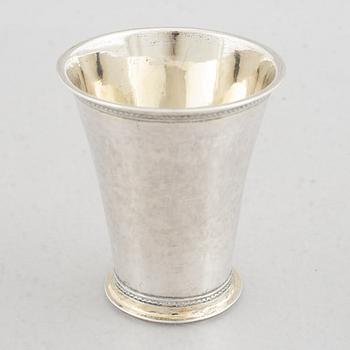 A miniature silver beaker, mark of Mattias Grahl, Gothenburg, possibly 1740.