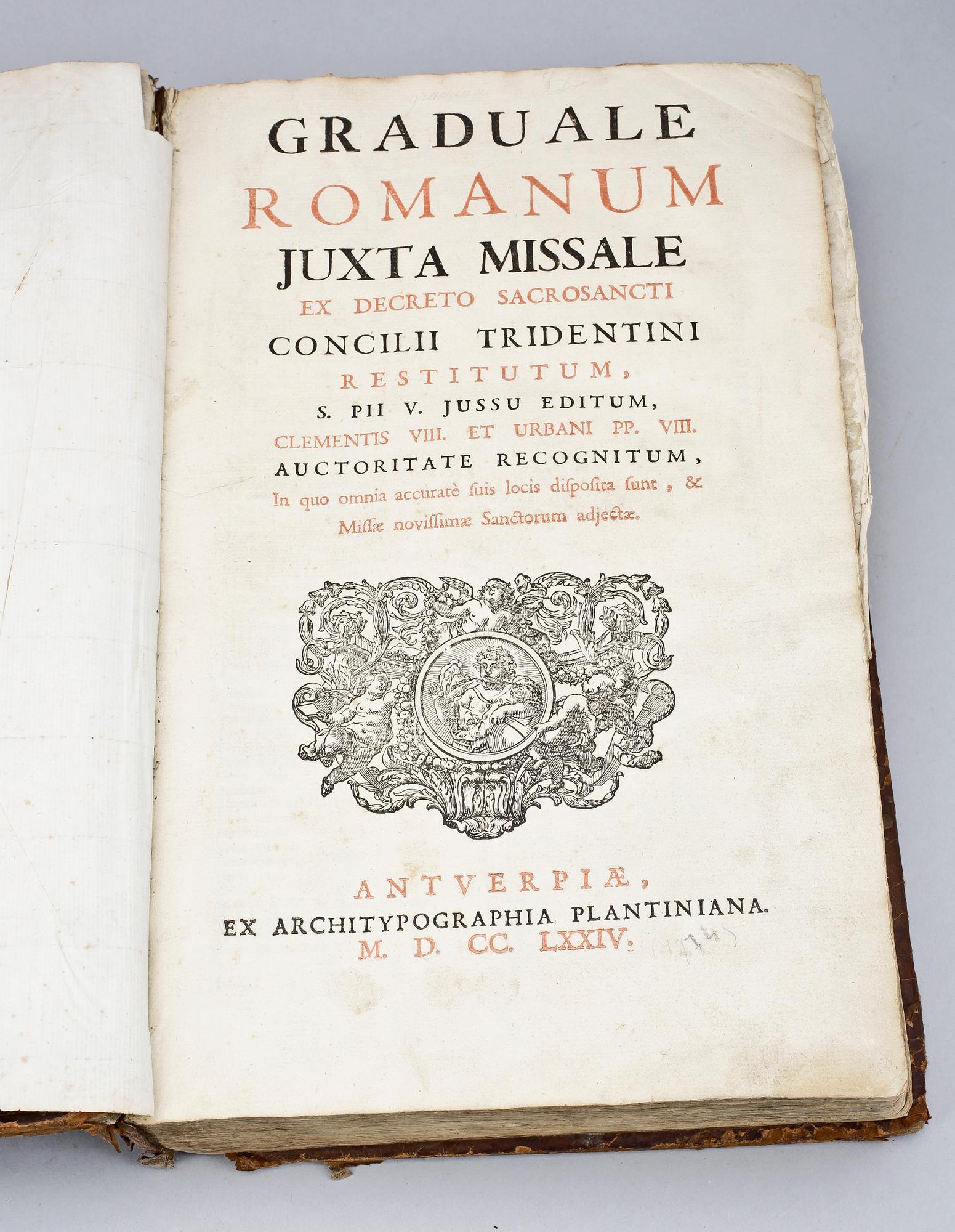 BOK, "Graduale Romanum...", Antwerpen 1774.