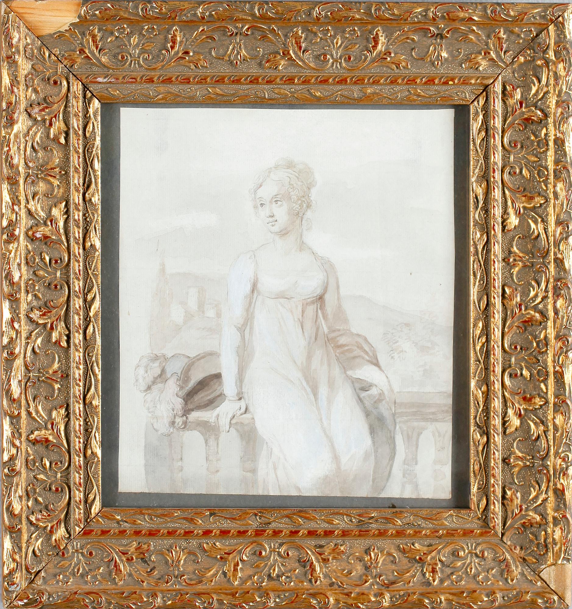 OKÄND KONSTNÄR, akvarell, 1800-talets första hälft.