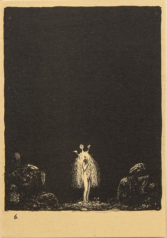 John Bauer, "Troll" ten lithographs in a folder.