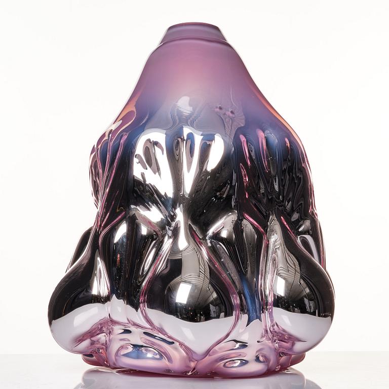 Hanna Hansdotter, "Dripping print", skulptur, glas, The Glass Factory, Boda Glasbruk, 2018.