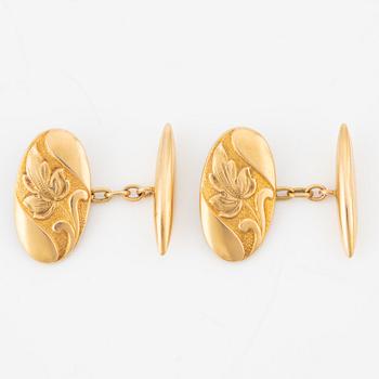 A pair of cufflinks 18K gold.