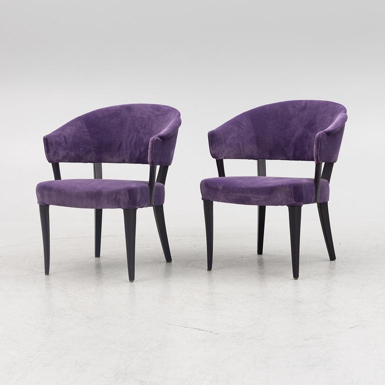 Carl Malmsten, karmstolar, ett par, "Lata Greven", 1900-talets andra hälft.