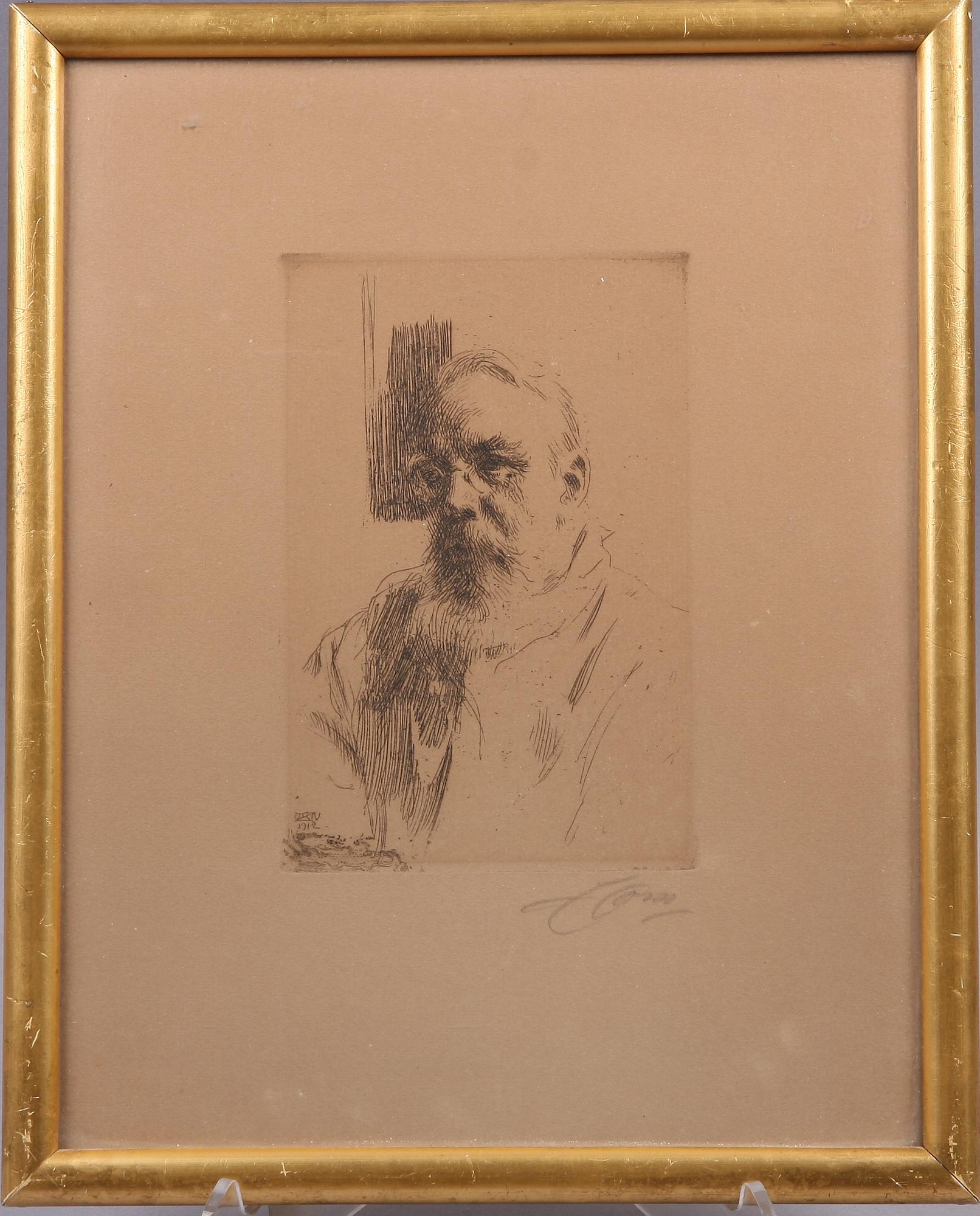 ZORN, ANDERS, etsning, sign.