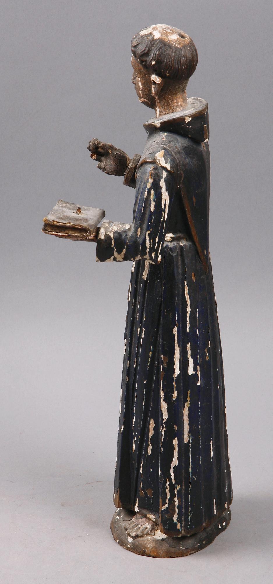SKULPTUR. Trä. 1800-tal.