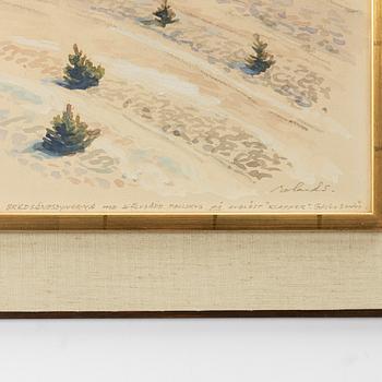 Roland Svensson, "Bredsändsdynerna med självsådd tallskog på avblåst klapper" (Gotska Sandön).