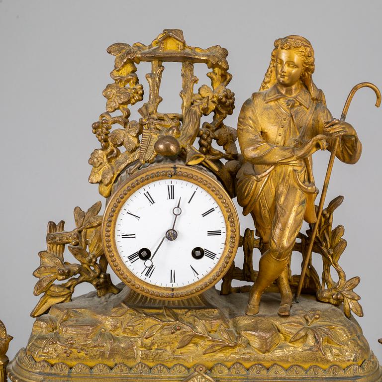 A  19th/20th century mantle clock in Louis-XVI style.