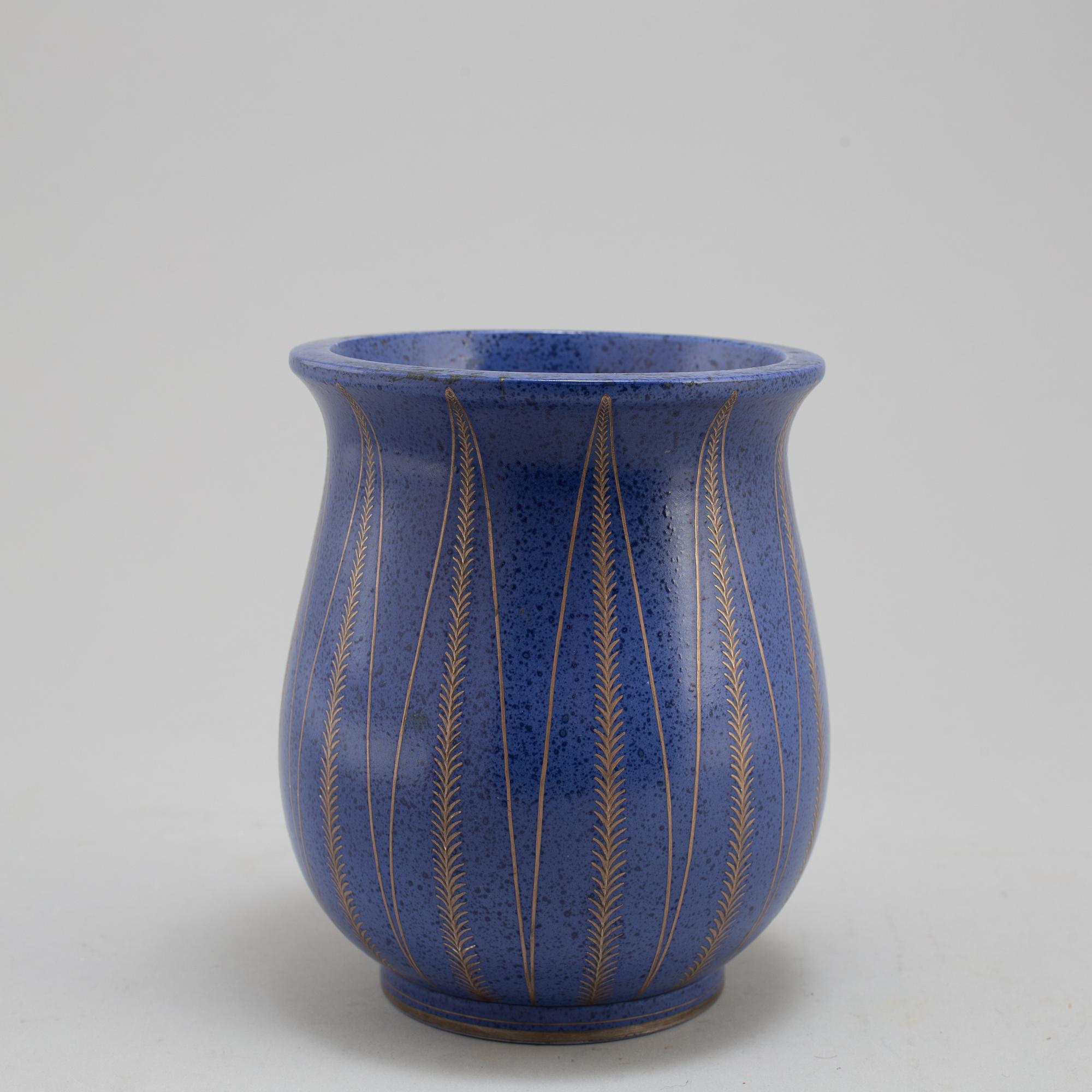 WILHELM KÅGE,  a stoneware vase, "Argenta", 1078, Gustavsberg.
