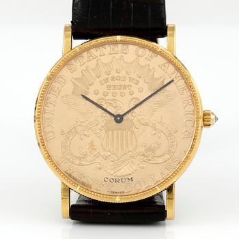 HERRUR, "Corum 20 Dollar Coin Watch" 22 och 18K guld. Vikt 47,12 g.