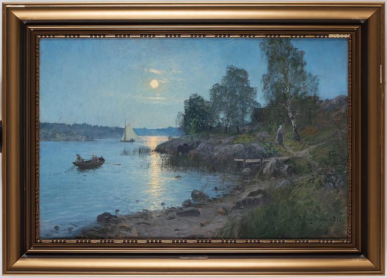 Alfred Bergström, "Sommarkväll" (Evening landscape).