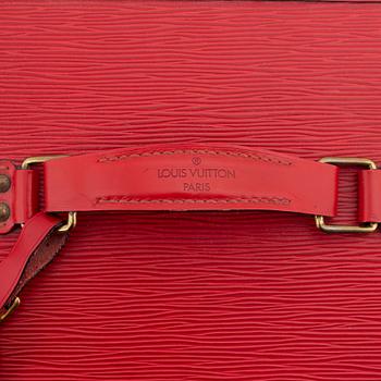 Louis Vuitton, a red Epi beauty box.