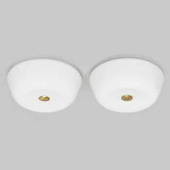 Lisa Johansson-Pape, A set of two mid-20th century ceiling lights, model 1116, Orno, Finland.