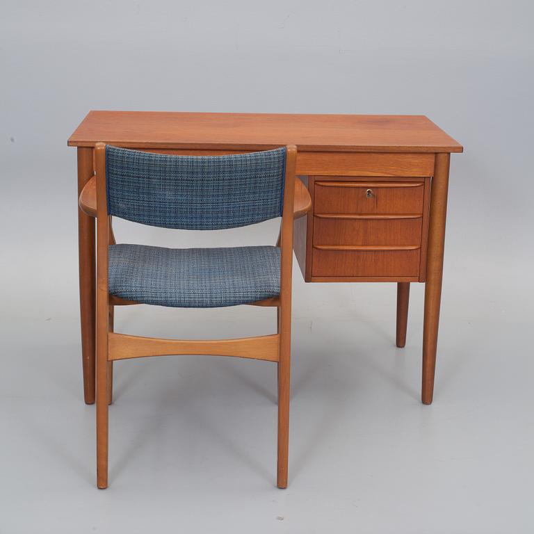 SKRIVBORD och STOL, Danmark, 1900-talets andra hälft.