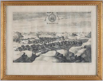 KOPPARSTICK, 2 st, bl a Johannes van den Aveelen, dat 1713.