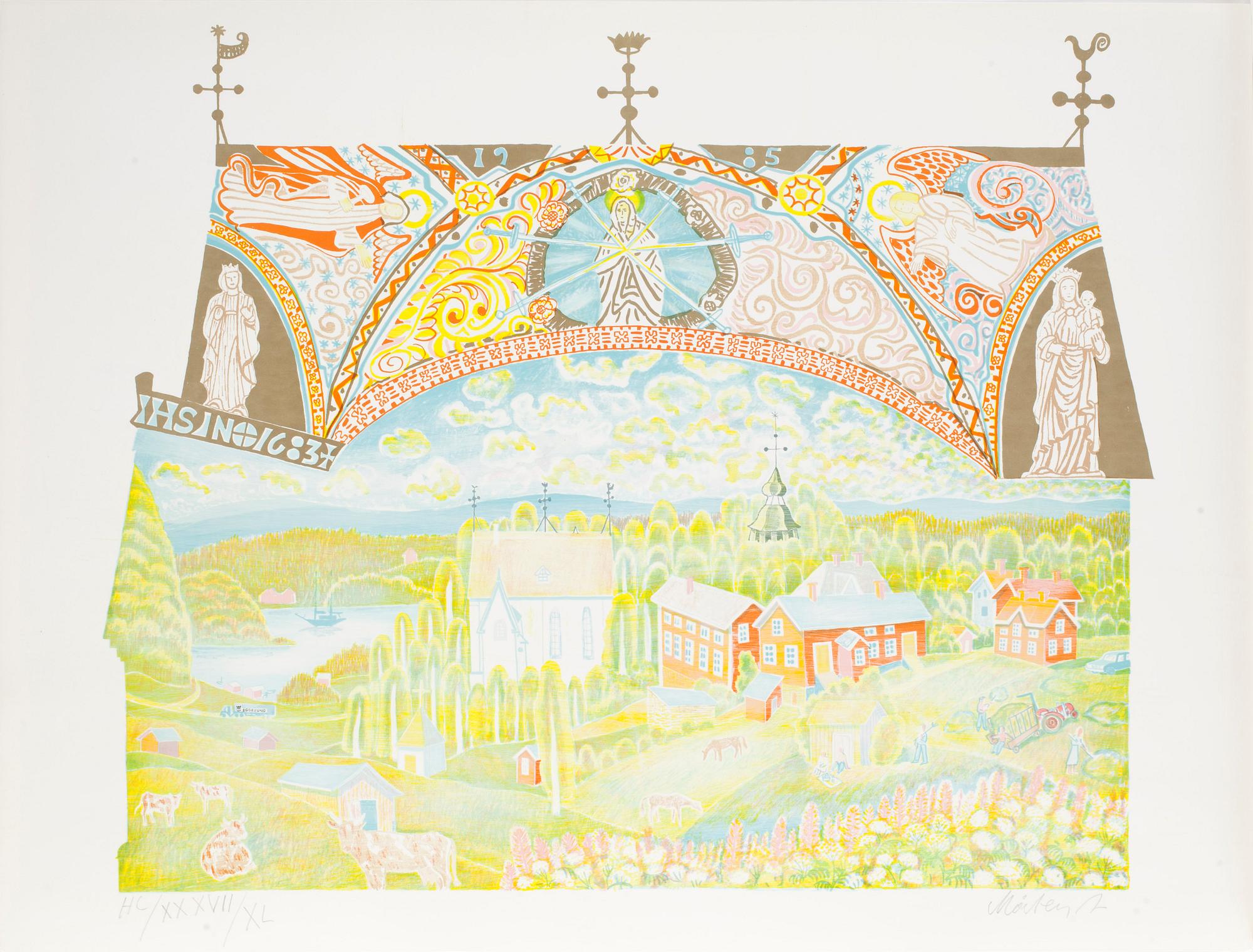 MÅRTEN ANDERSSON, 4 st, "Iggesundsmappen", grafiska blad, signerade och numrerade HC/XXXVII/XL.