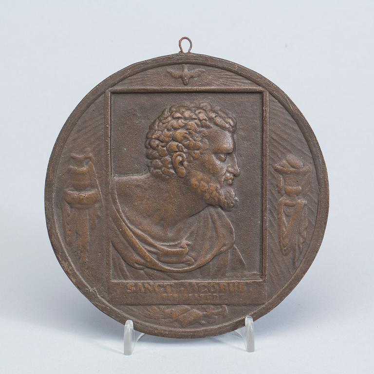 VÄGGRELIEFER, 11 st, brons, omkring 1900.