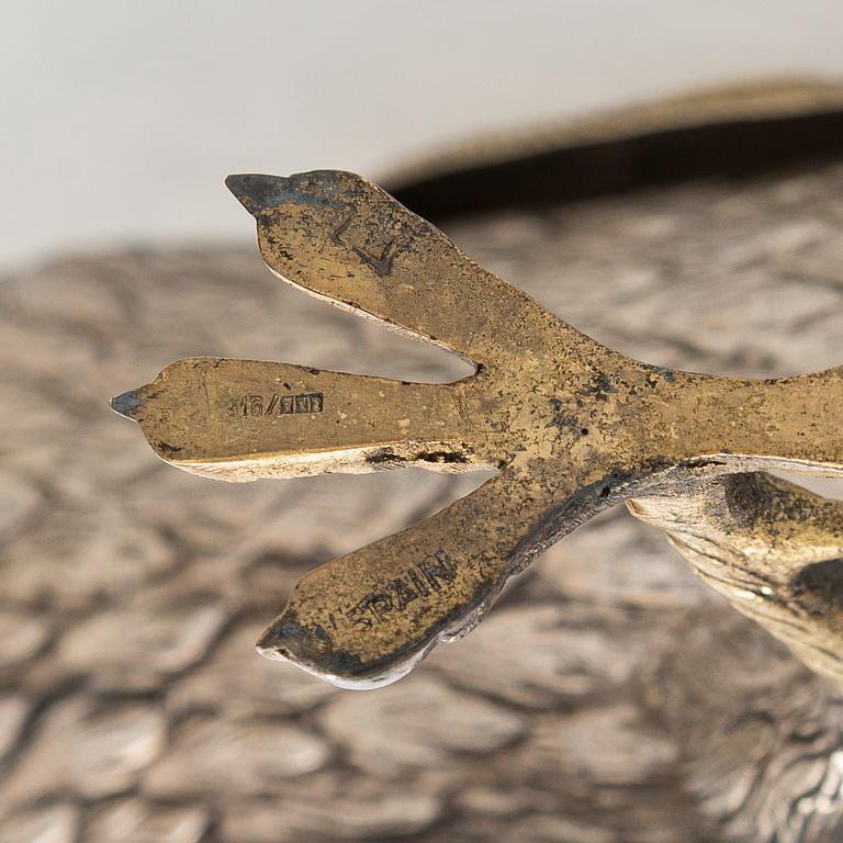 Bordsdekorationer, ett par, silver, Spanien kring 1900-talets mitt.