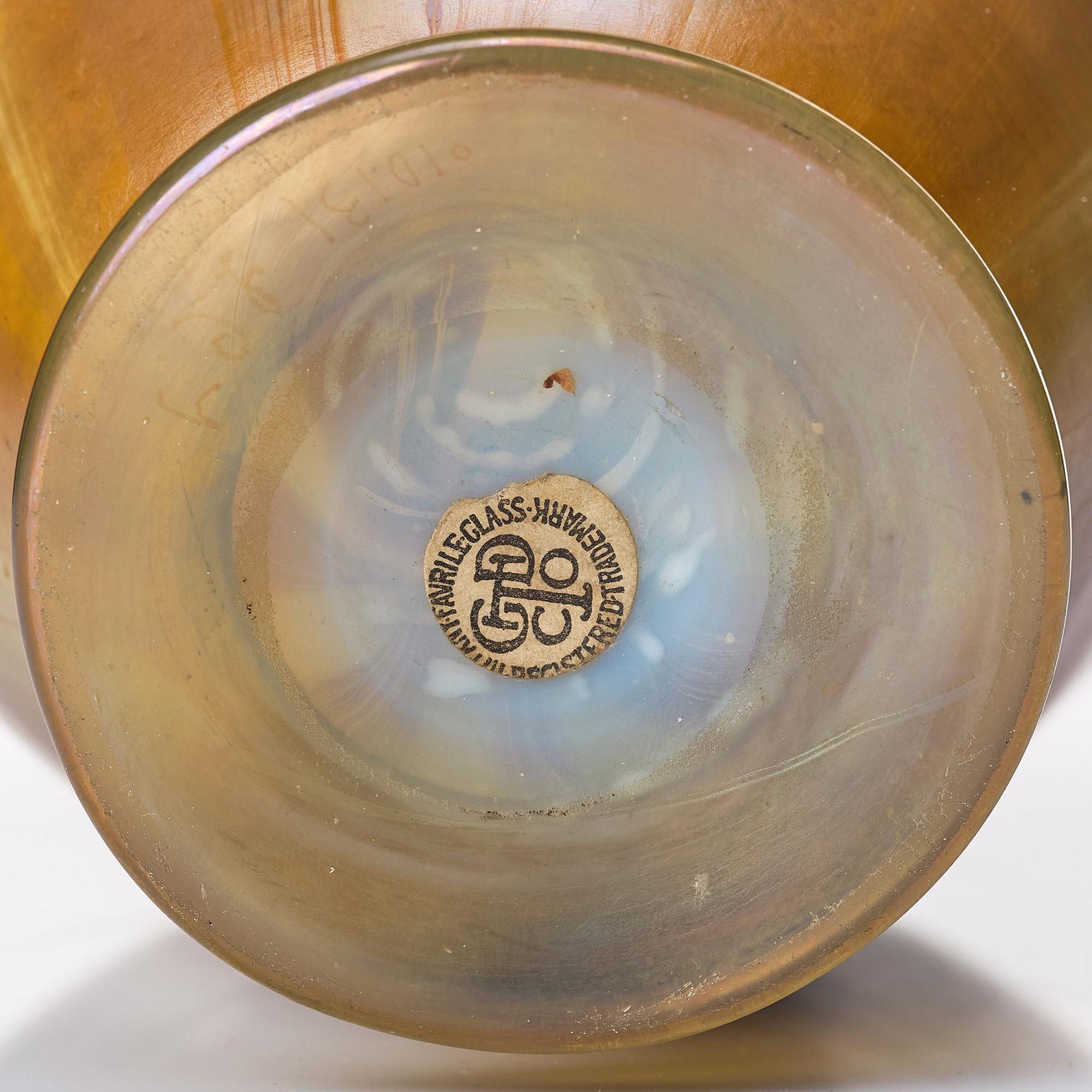 Louis Comfort Tiffany, an Art Nouveau "Favrile" glass vase, USA.