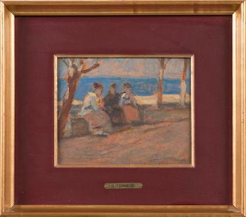 LUDOVICO TOMMASI, olja på pannå, signerad.