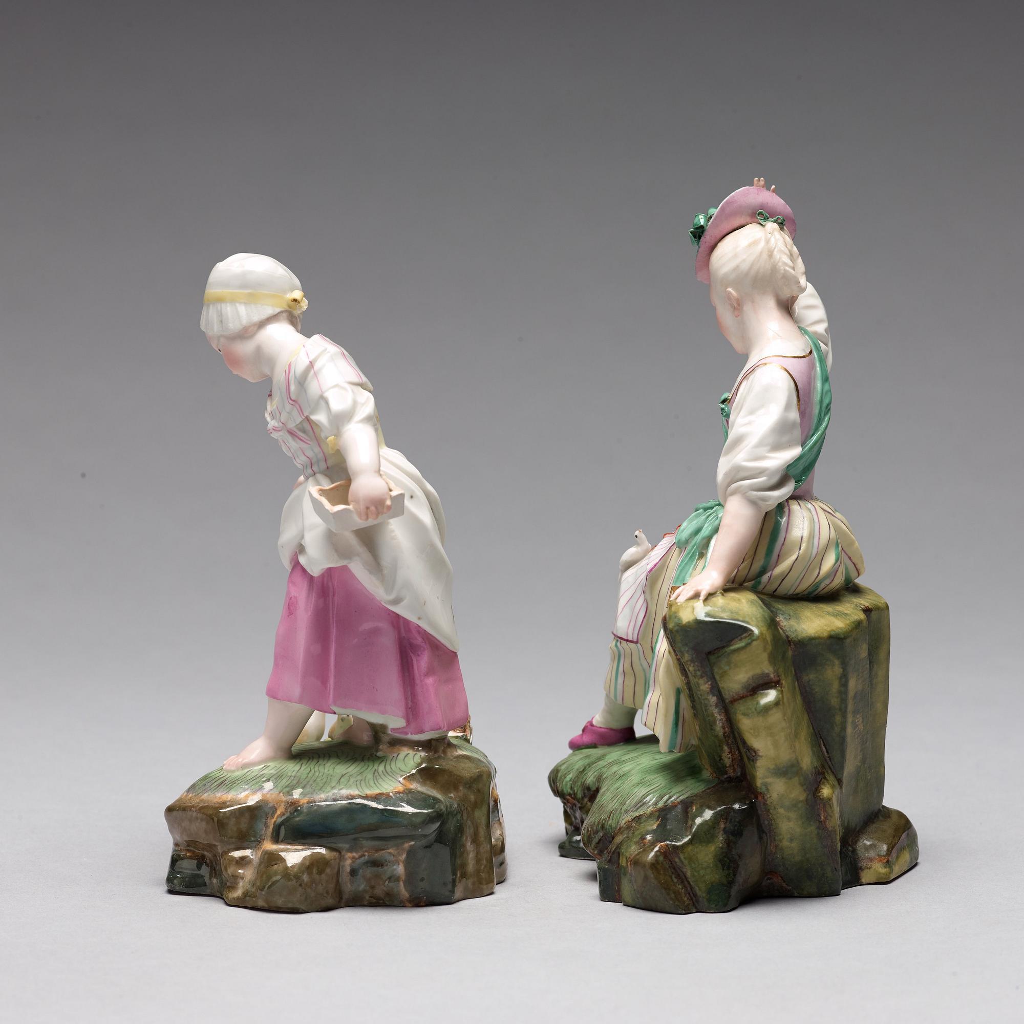 Two Höchst figurines, 1770's.