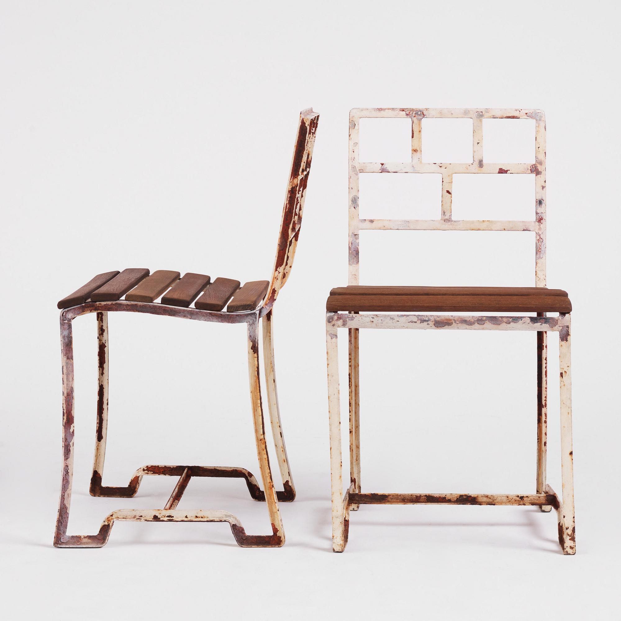 Carl Hörvik, a pair of garden chairs, possibly produced by Thulins vagnfabrik, Skillingaryd.