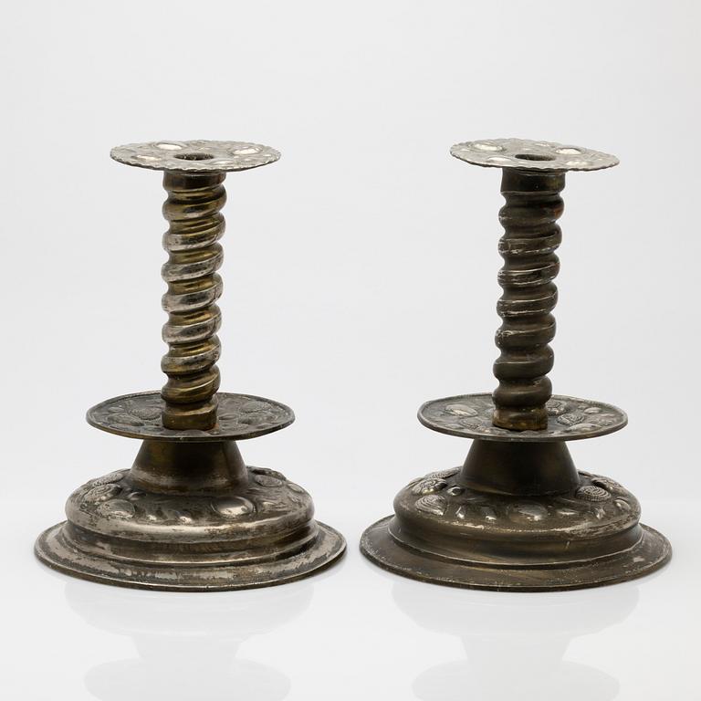 Candelabras, a pair, Baroque style, 19th century.