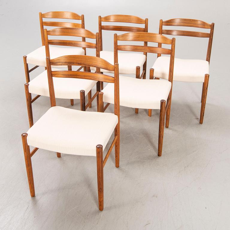 A 1960/70s jacaranda 7 pcs dining set from Albert Johansson & söner Hyssna.