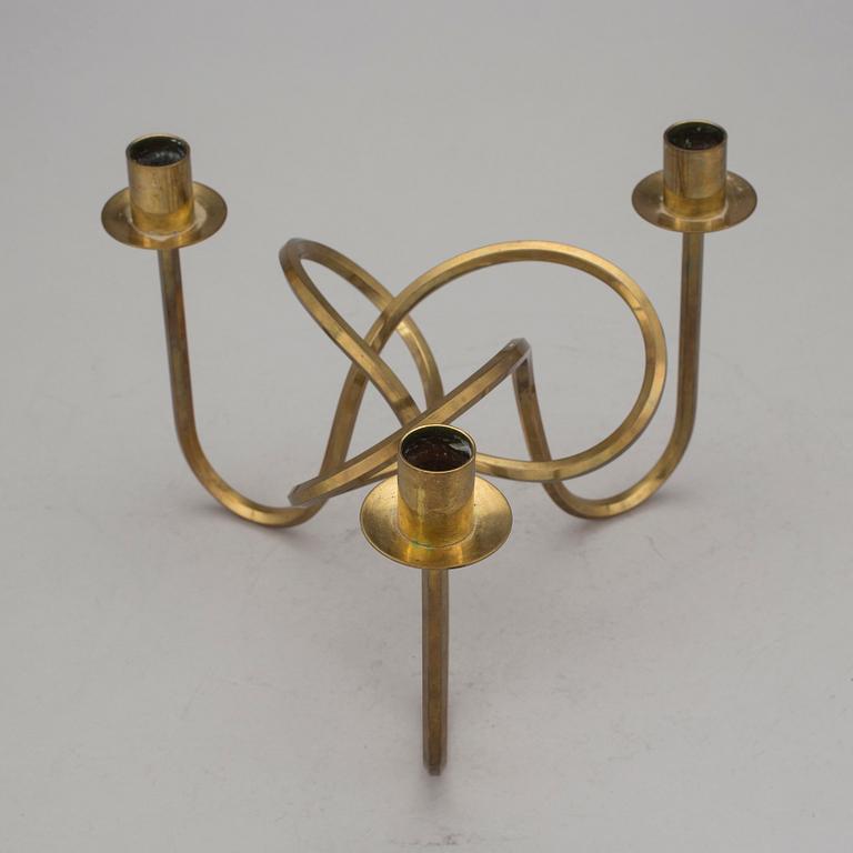 LJUSSTAKE, mässing, "Vänskapsknuten", Josef Frank, Svenskt Tenn.