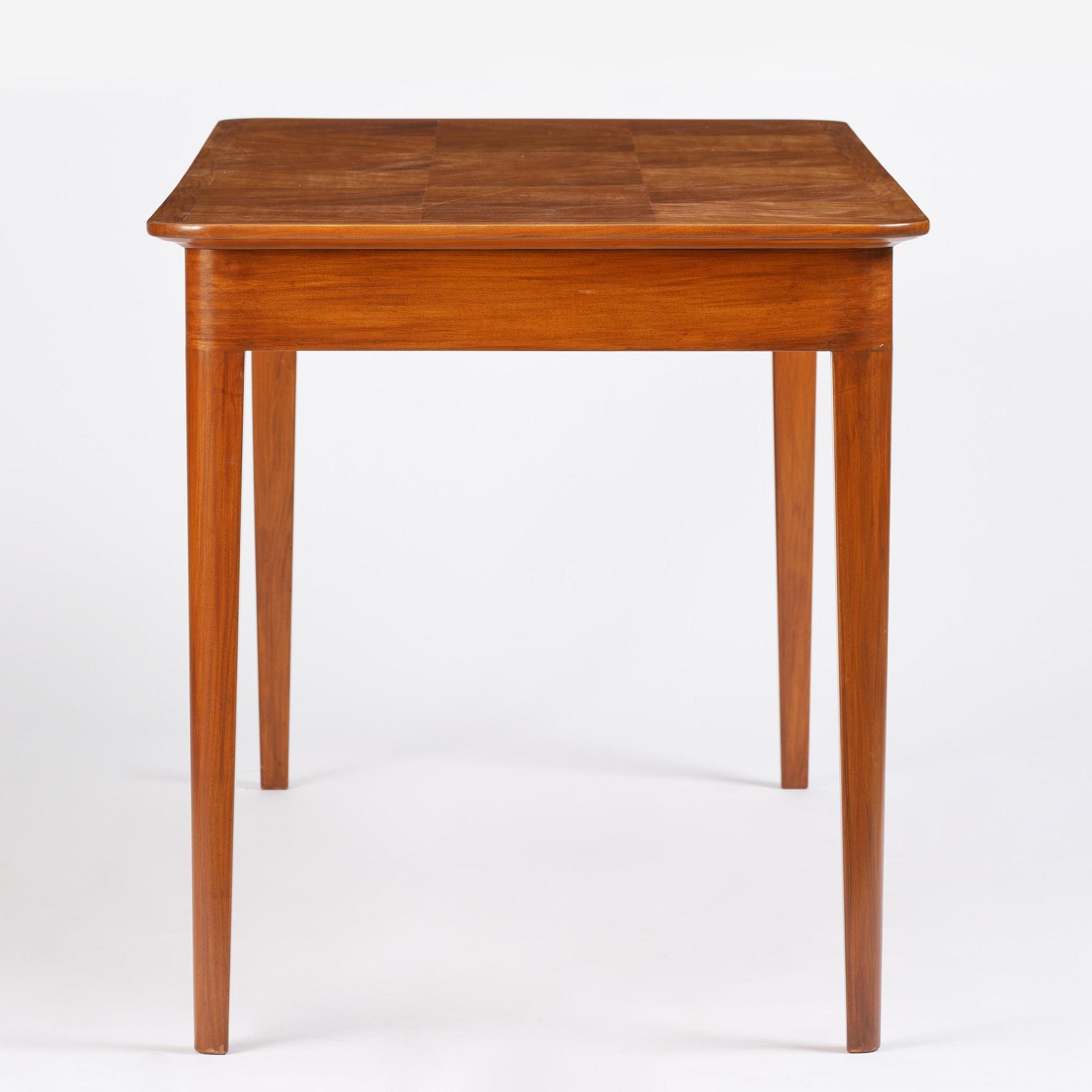 Oscar Nilsson, a mahogany desk, cabinetmaker Allan Lindgren, Stockholm, 1938.
