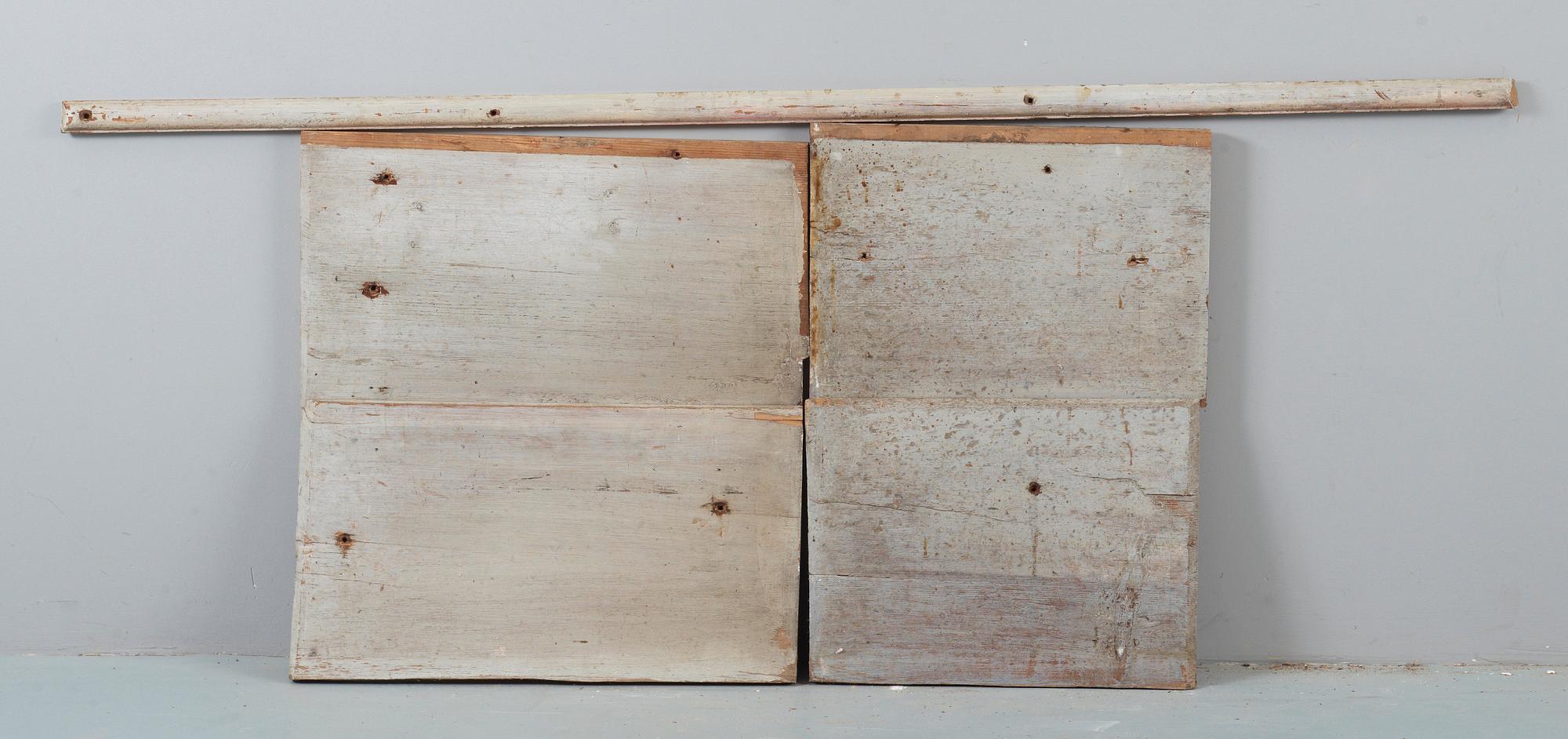 A set of Swedish mid 19th century wooden painted panels.
