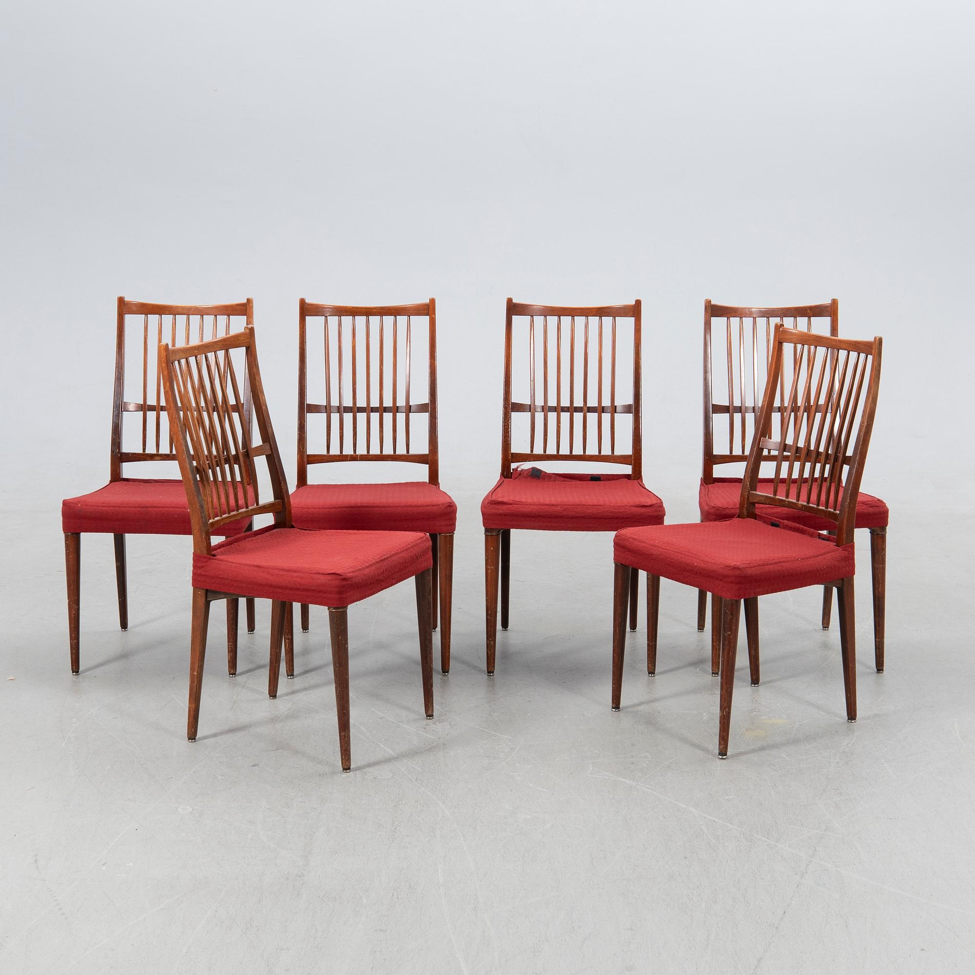 Svante Skogh, chairs, 6 pcs, "Cortina", Säffle furniture factory, 1960s.