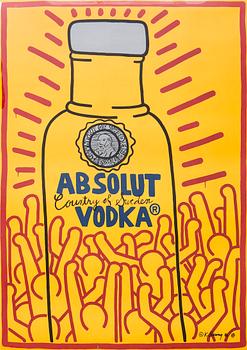Keith Haring, "Absolut Haring", 1986.