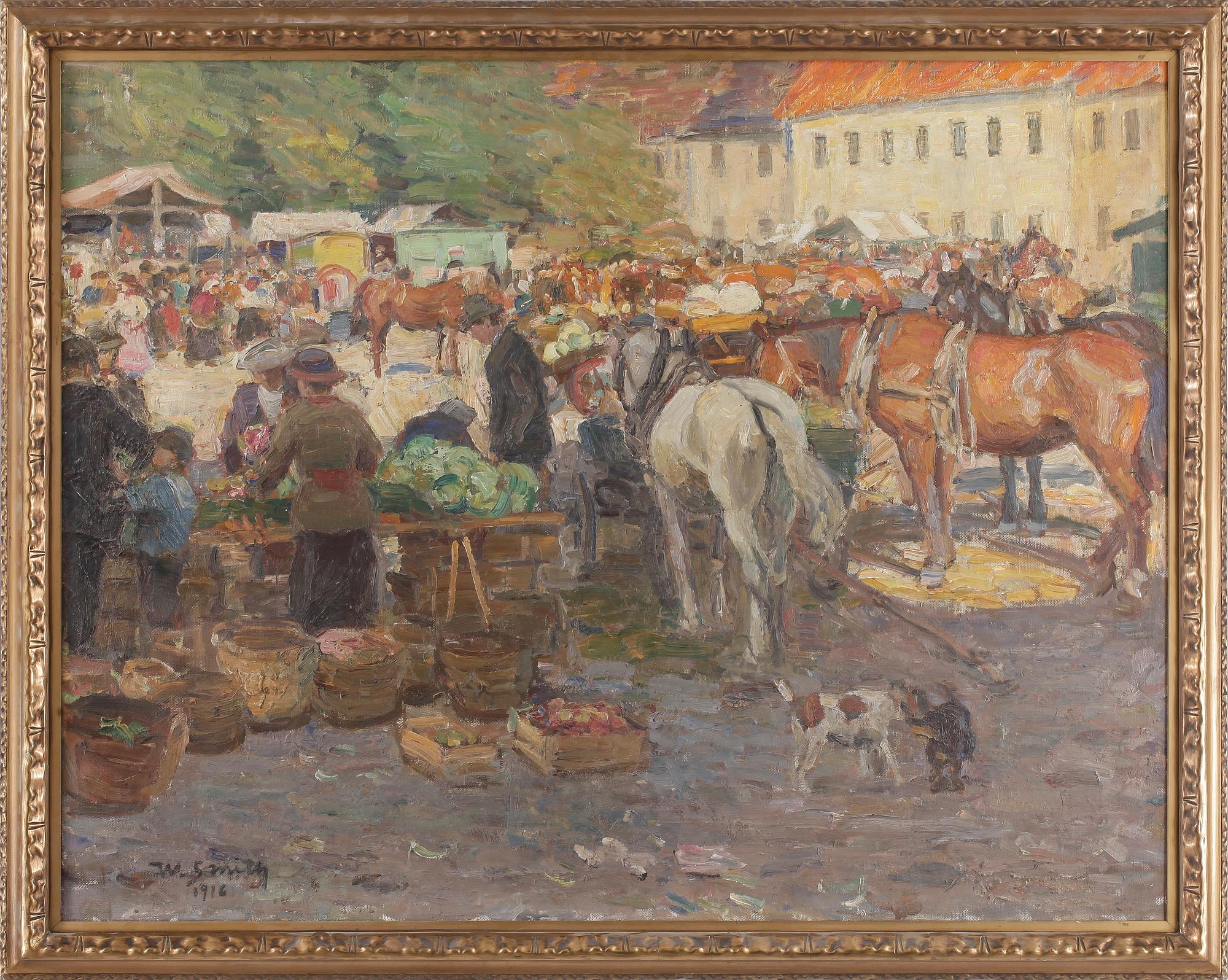 WILHELM SMITH. Olja på duk. Signerad W Smith och daterad 1916.