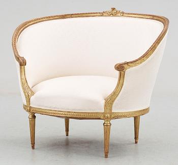 FÅTÖLJ, Louis XVI-stil. 1900-tal.