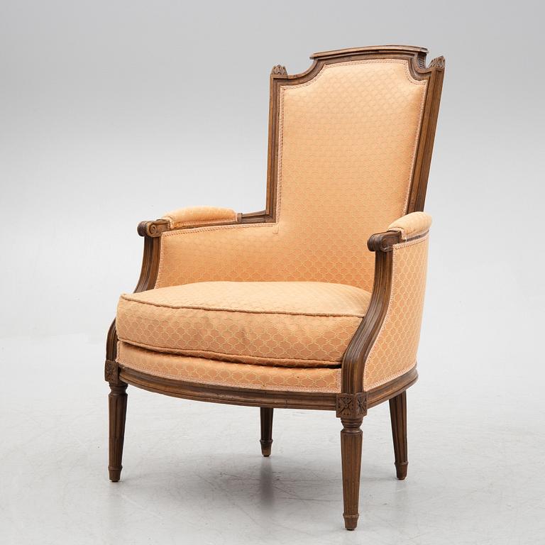 Bergère, Louis XVI, probably by Martin Jullien, master in Paris 1777.