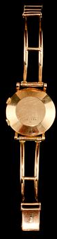 ARMBANDSUR, herr, 18 k guld, Jaeger LeCoultre, "Memovox". omkring 1900-talets mitt. Total vikt 56 g.