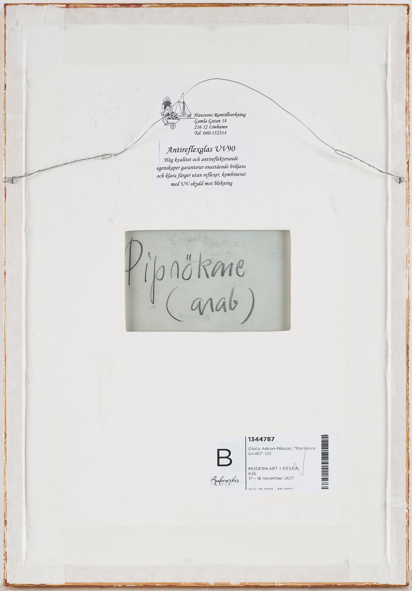 Gösta Adrian-Nilsson, "Piprökare (arab)".
