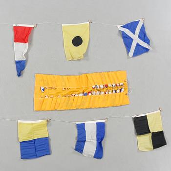 FLAGGSPEL, 40 stycken, A. Lam Sail Maker, Hong Kong, 1900-talets tredje kvartal.