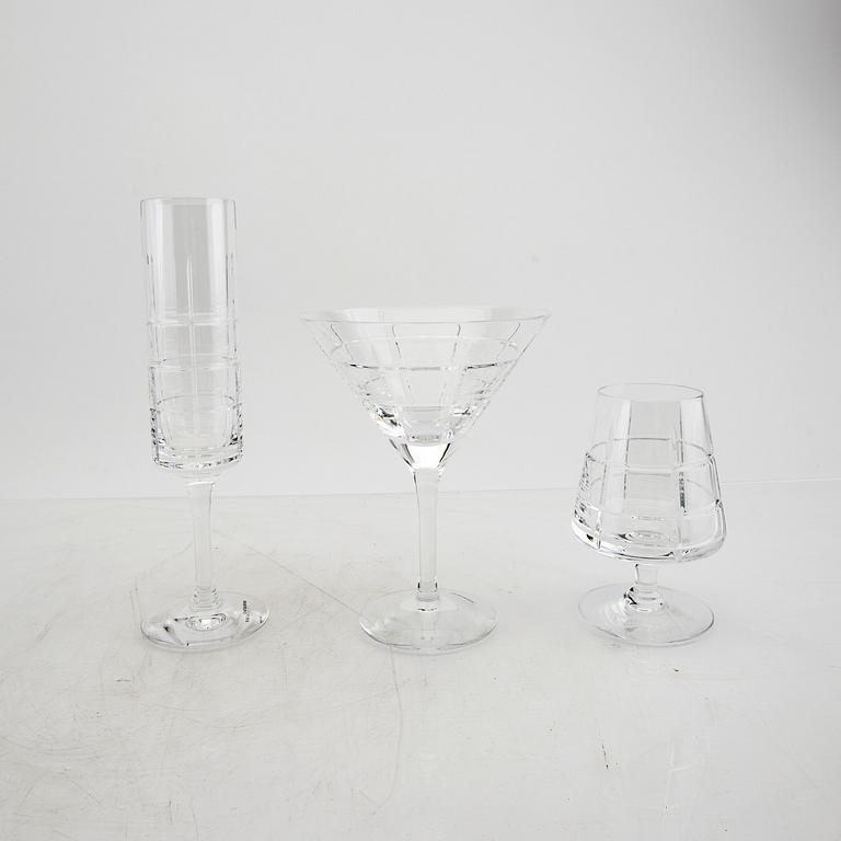 Jan Johansson, a 32 pcs glass service "Street" from Orrefors later part of the 20th century.