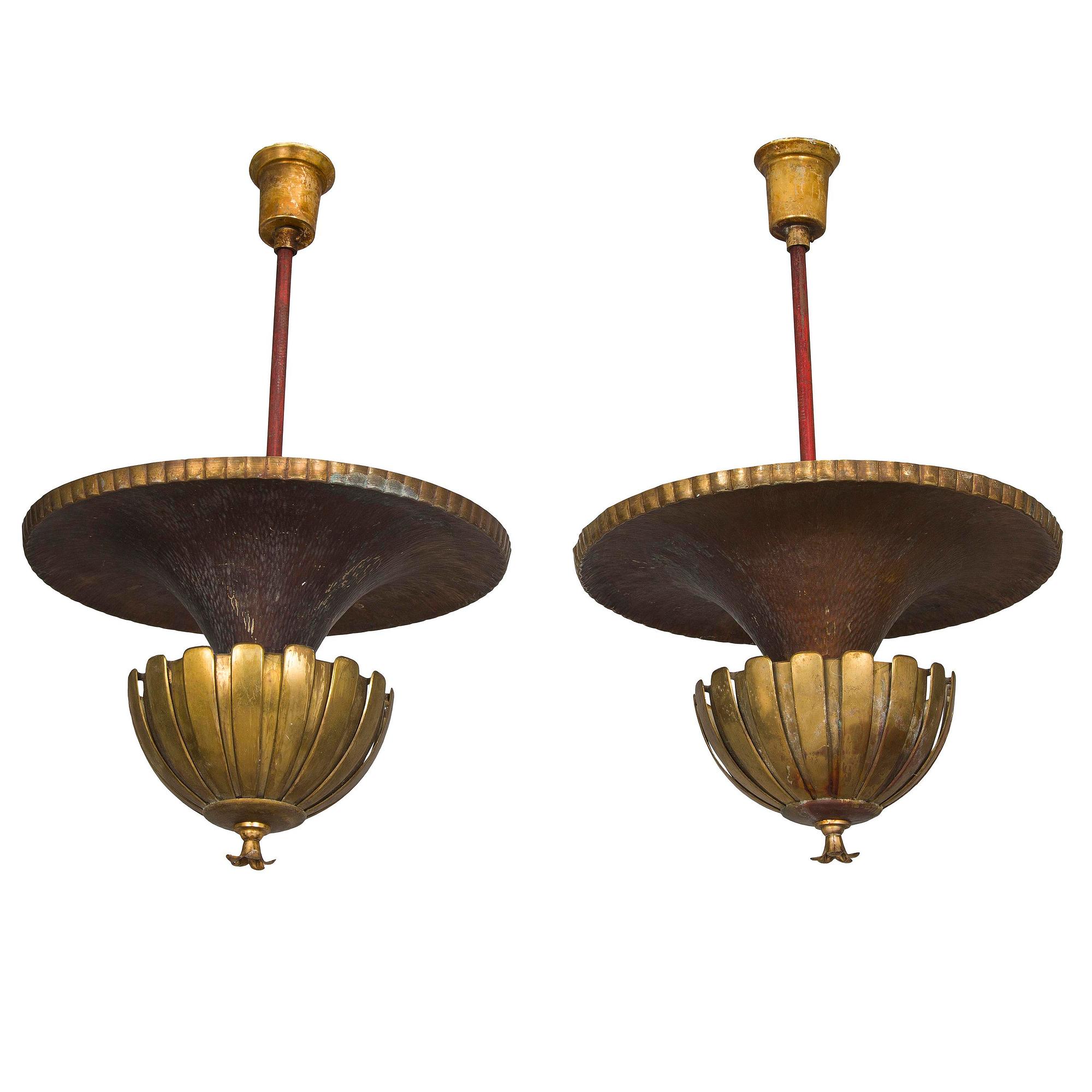 Paavo Tynell, A pair of pendant lights made to order, 1929.