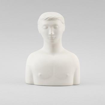 FIGUR, parian, "Mannen med masken", ur serien Figurin, Stig Lindberg, Gustavsberg.