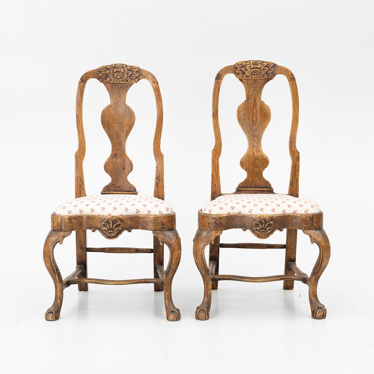 Chairs, a pair, Rococo, western Sweden, 18th century.