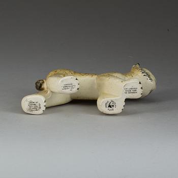 FIGURIN, stengods, "Lodjur", Lisa Larson, Gustavsberg för WWF.