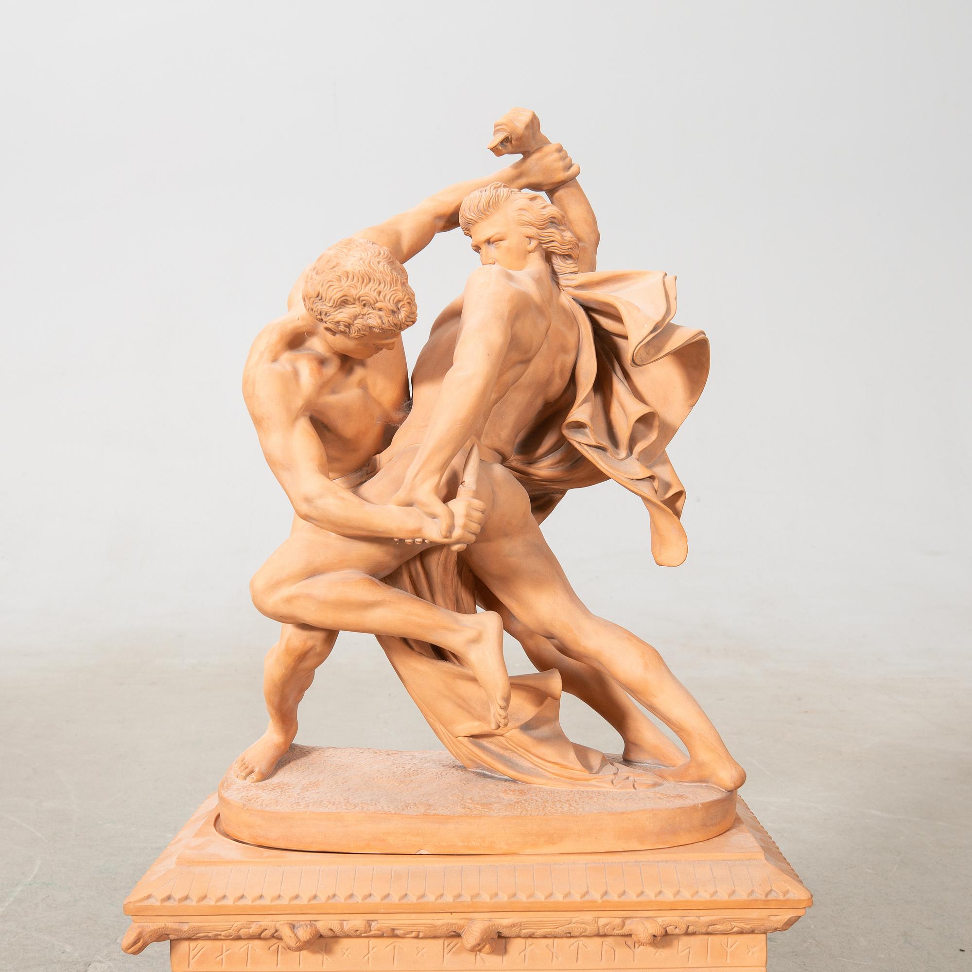 Johan Peter Molin,efter "Bältesspännarna"  L Hjorths terrakottafabrik Bornholm Danmark 1900-talets början.