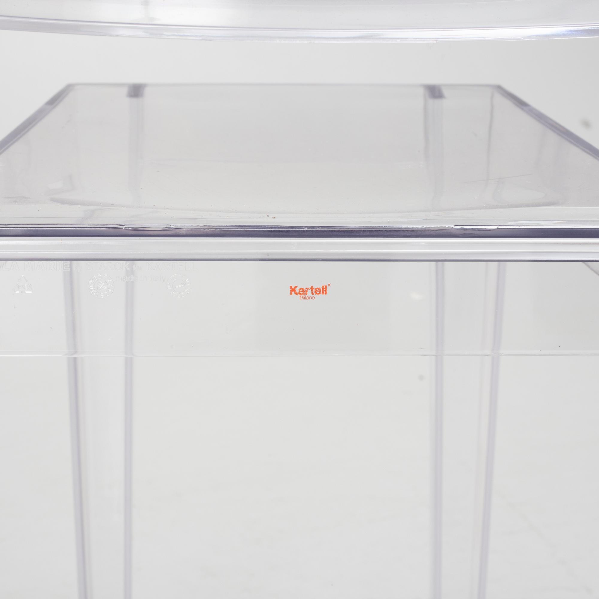 Philippe Starck, 8 st, "La Marie" Kartell, Italien, Modellen formgiven 1998.