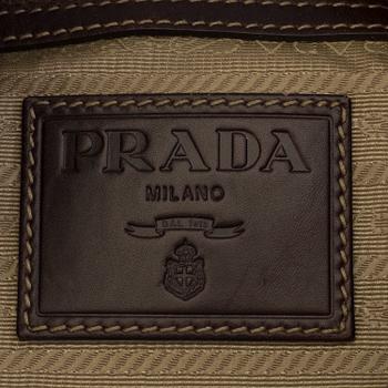 LOGO JACQUARD SHOULDER BAG by Prada.