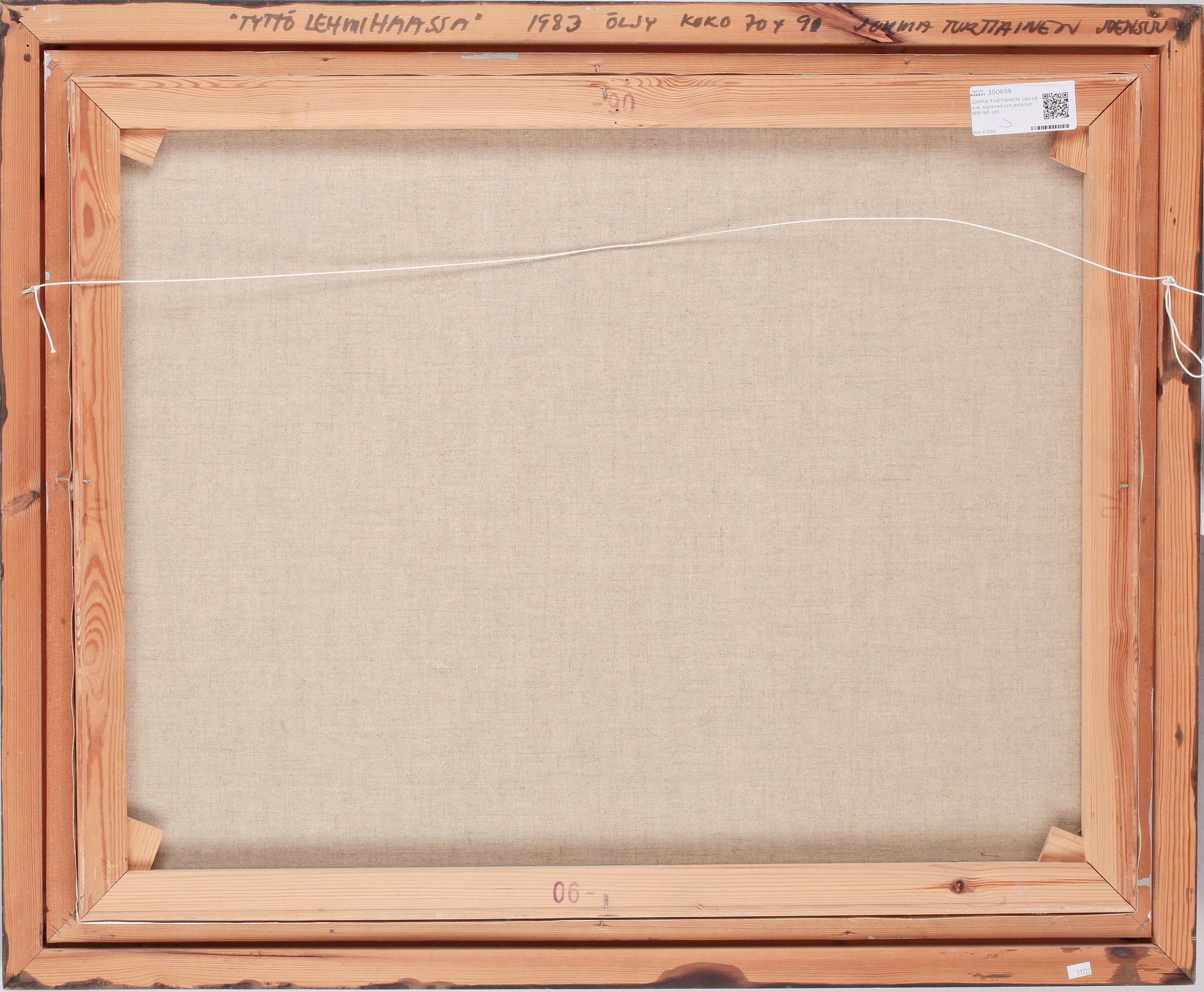 JORMA TURTIAINEN, olja på duk, signerad och daterad 1919-80.