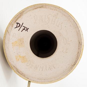 A stoneware table lamp, signed Palshus Danmark.