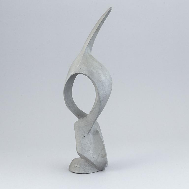 A JOHAN HELMER ZACKRISSON, "JACK ZAN" polished aluminium sculpture, signed.