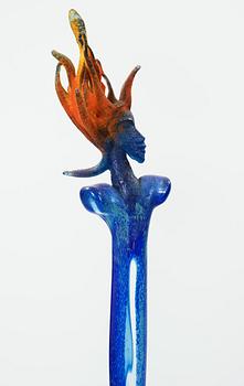 A Kjell Engman glass part sculpture group, Kosta Boda, Sweden 1997.